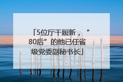 5位厅干履新，“80后”的他已任省级党委副秘书长