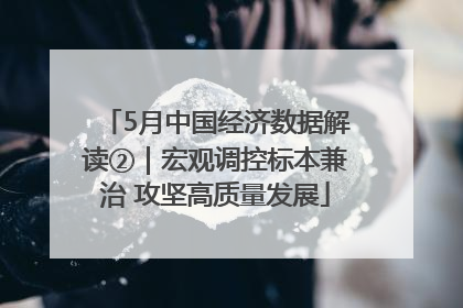 5月中国经济数据解读②｜宏观调控标本兼治 攻坚高质量发展