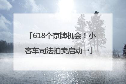618个京牌机会！小客车司法拍卖启动→