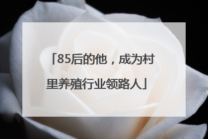 85后的他，成为村里养殖行业领路人